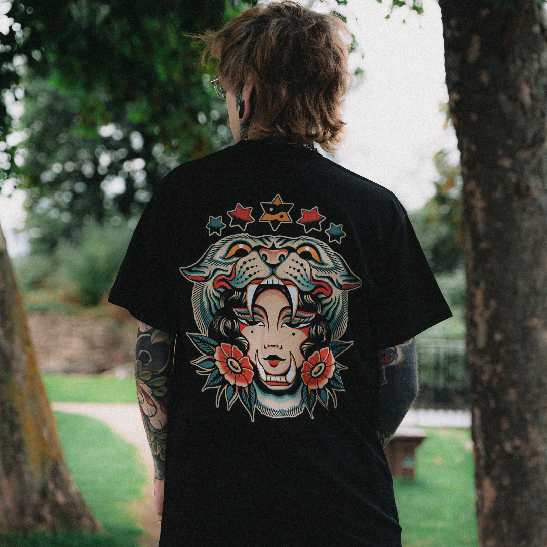 Queen Of Beasts Black Tee