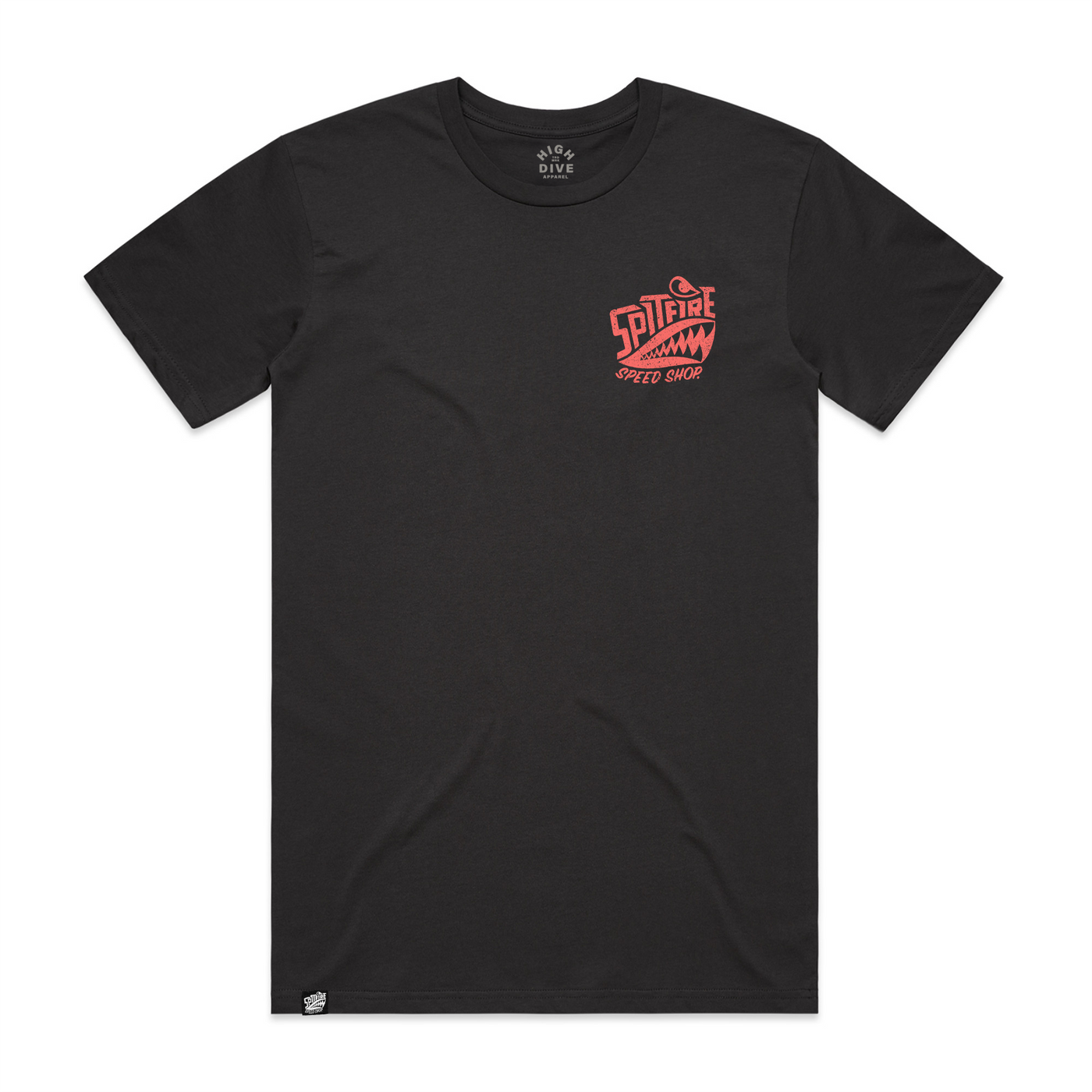 Spitfire X High Dive Apparel Collaboration Black T-Shirt ‘Ride The Storm’