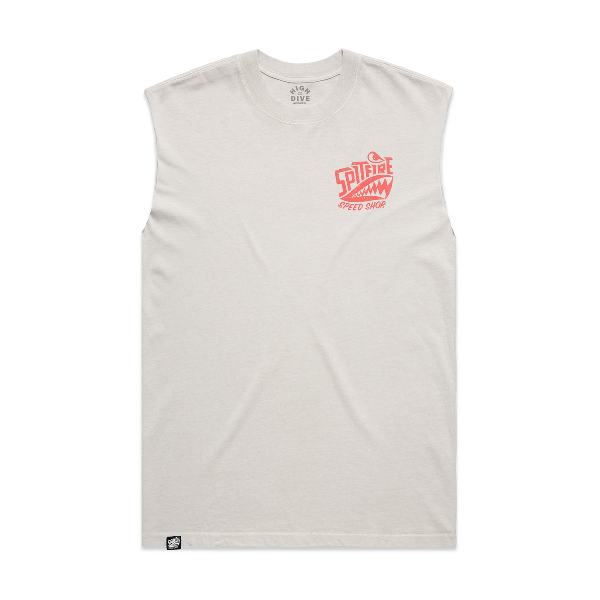 Chaleco blanco hueso 'Ride The Storm', colaboración entre Spitfire y High Dive Apparel