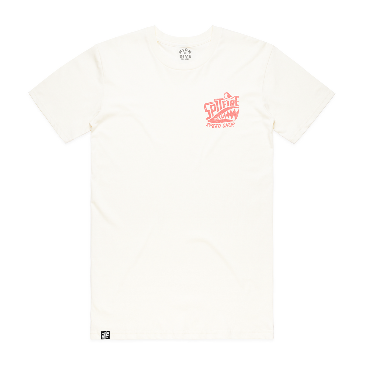 Spitfire X High Dive Apparel Collaboration White T-Shirt ‘Ride The Storm’