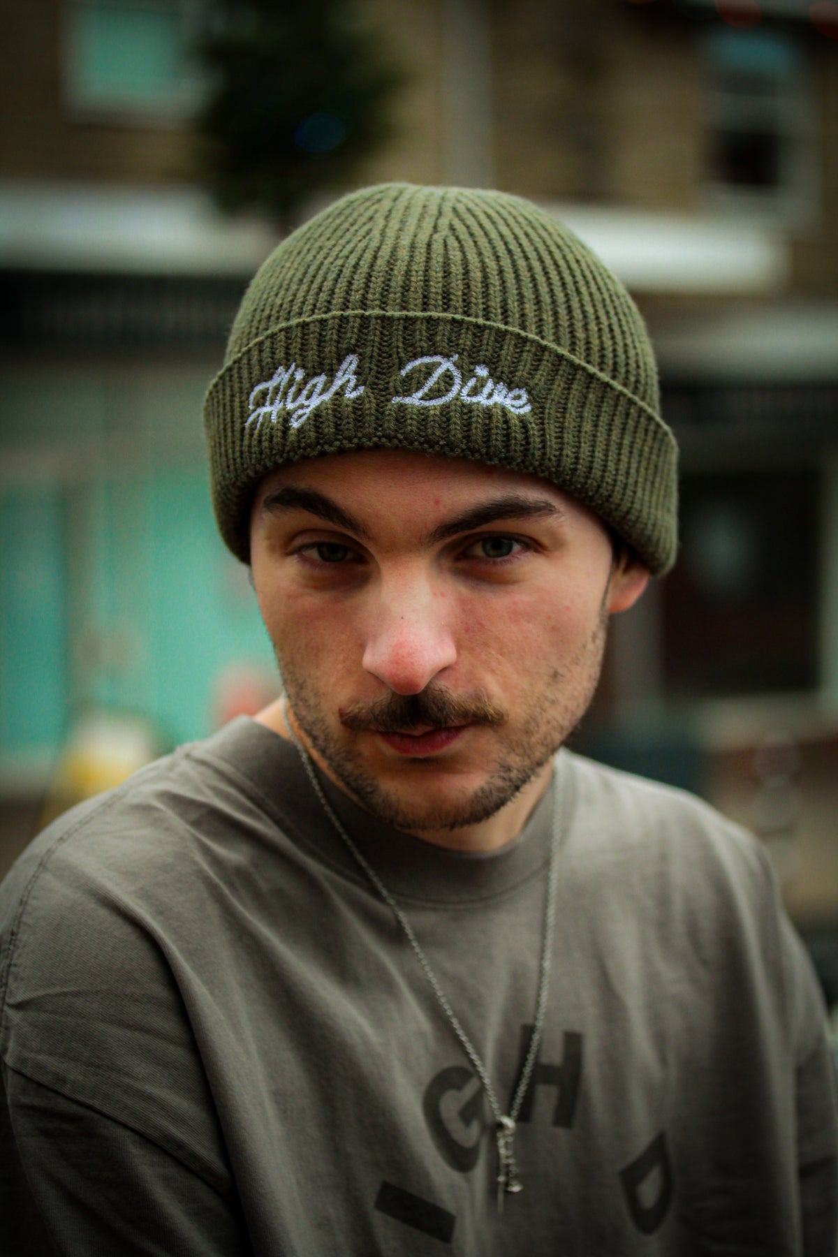 Script Trawler Beanie - Olive Green