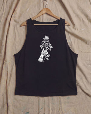 Not Scared Black Crop Tank Top