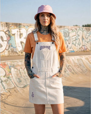 Vestido con peto color marfil 