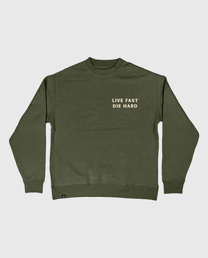 Limited Edition Live Fast Bottle Green Jumper