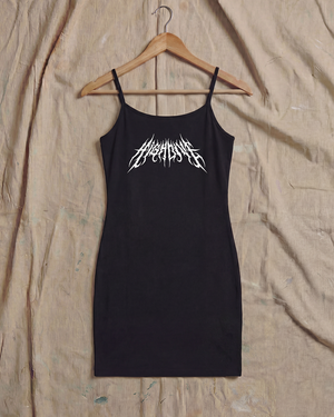 Metal Logo Strapped Jersey Dress