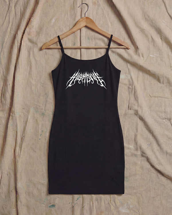 Metal Logo Strapped Jersey Dress