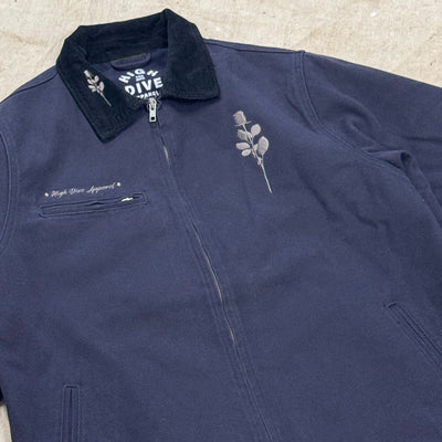 Rose Navy Cord Collar Jacket