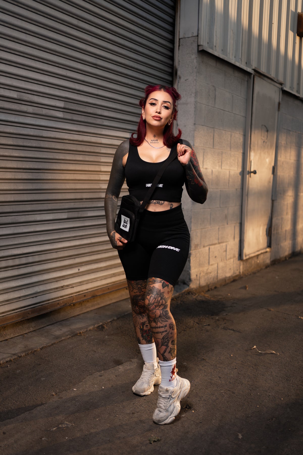 Schwarze Trainingsleggings für Damen 