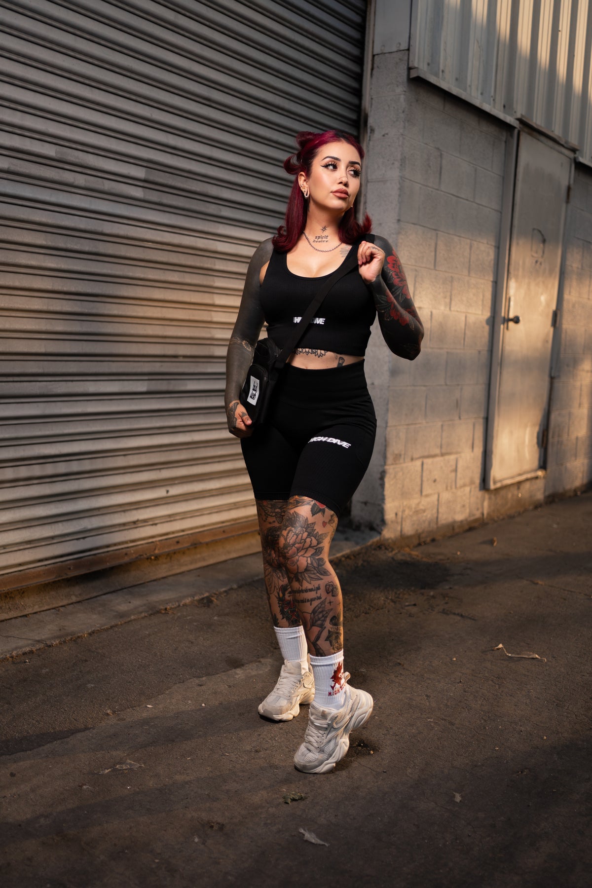 Mallas de entrenamiento negras para mujer 