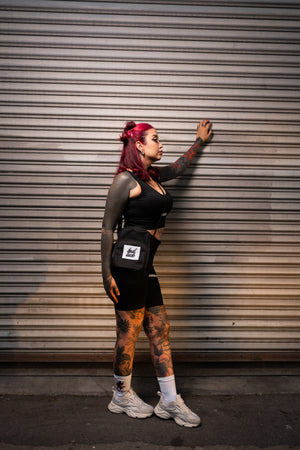 Schwarze Trainingsleggings für Damen 