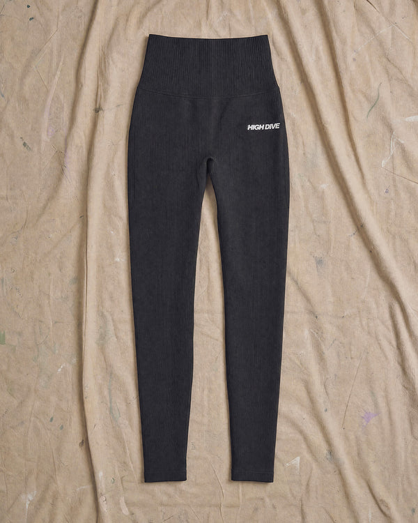Schwarze Trainingsleggings für Damen 