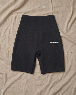 Athletic Dept Black Ribbed Seamless Shorts