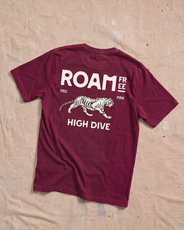 Roam Burgundy Tee