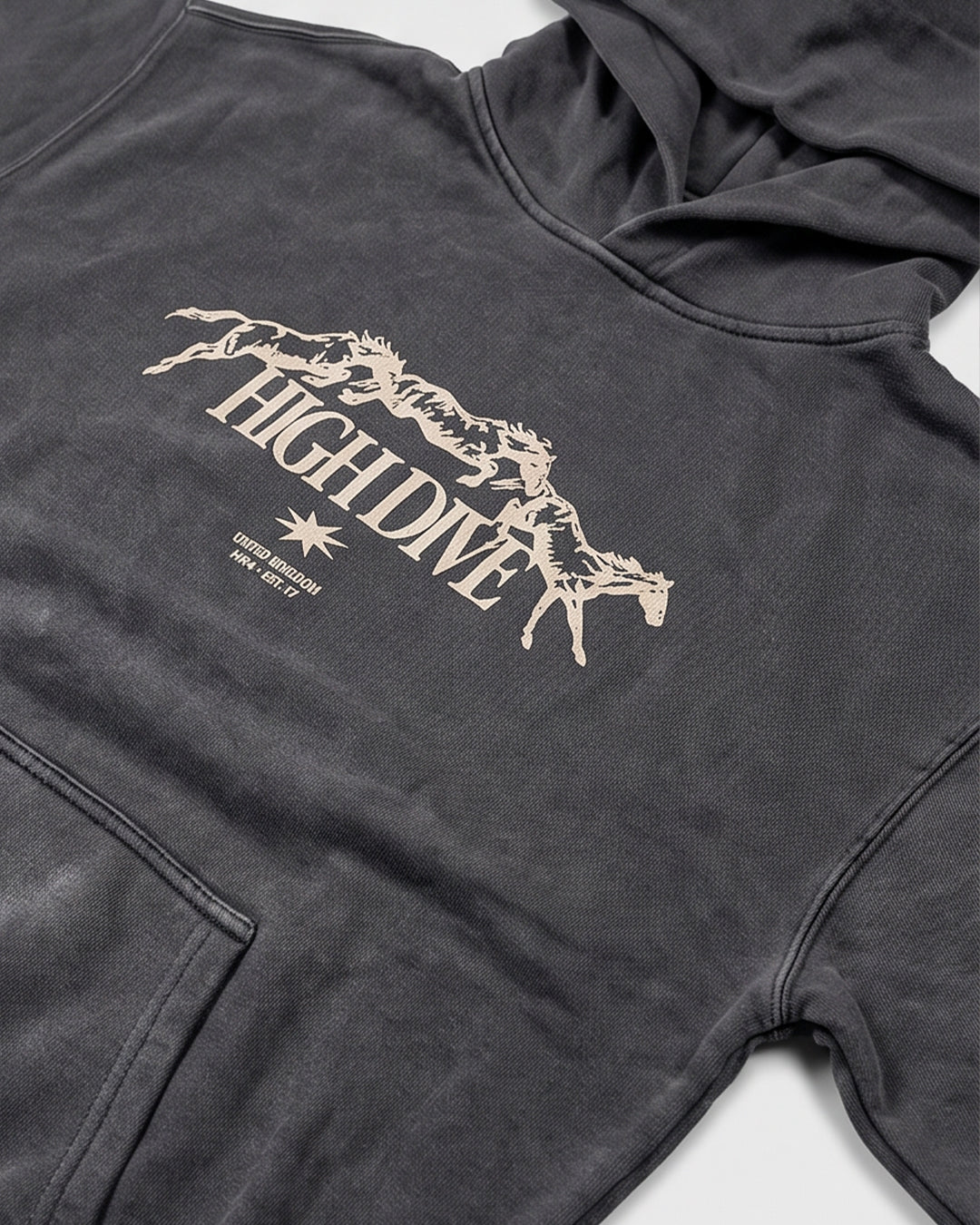 Rodeo Oversized Faded Black Hoody