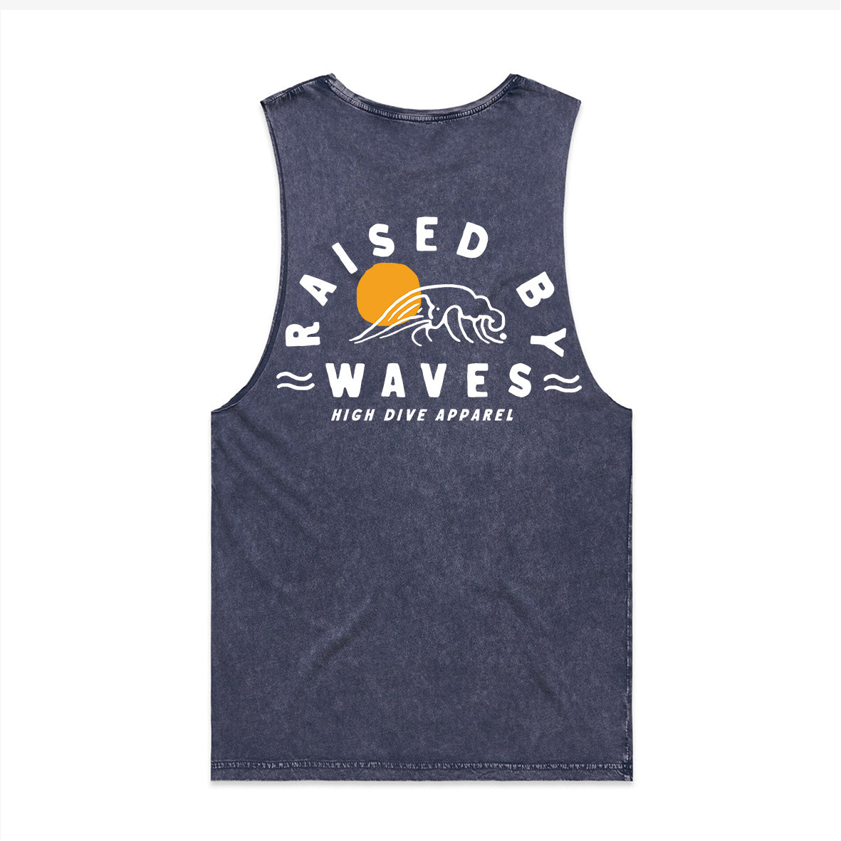 Raised By Waves Stonewash Blue Vest