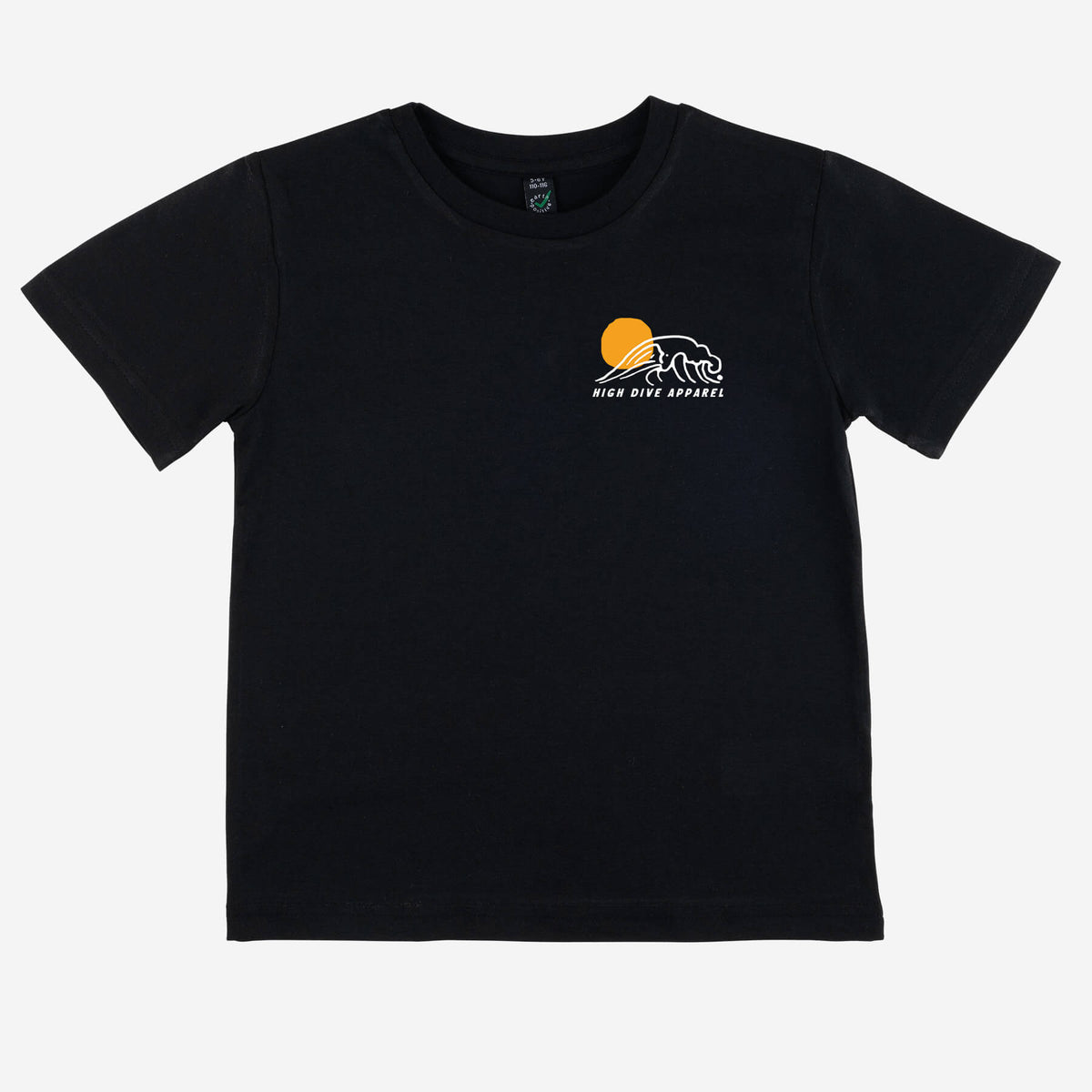 Raised By Waves Black Kids Tee