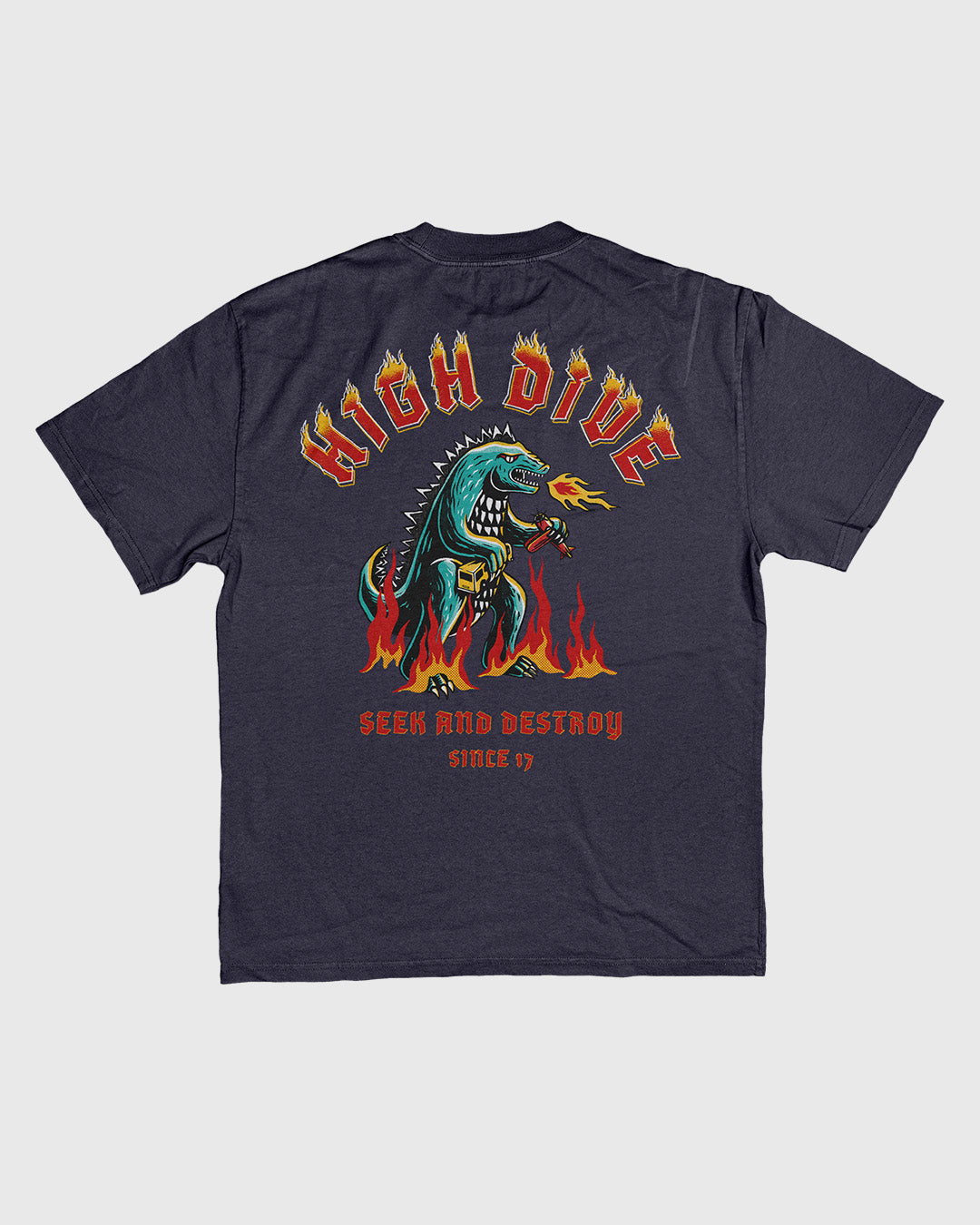 Limited Edition Seek & Destroy Ultra Heavy Tee Midnight Blue