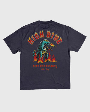 Limited Edition Seek & Destroy Ultra Heavy Tee Midnight Blue