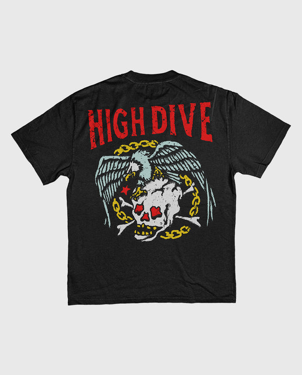 Death By Eagle Heavy Tee Faded Black