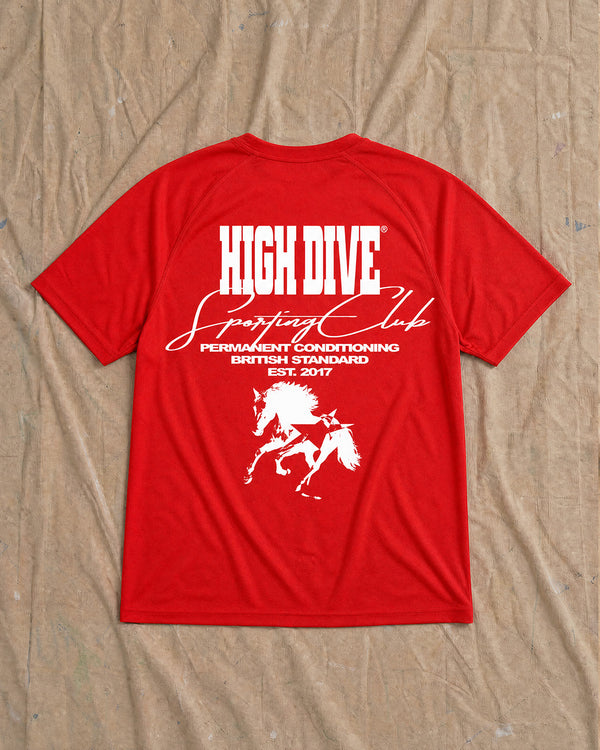 Sporting Horse Red Active Tee