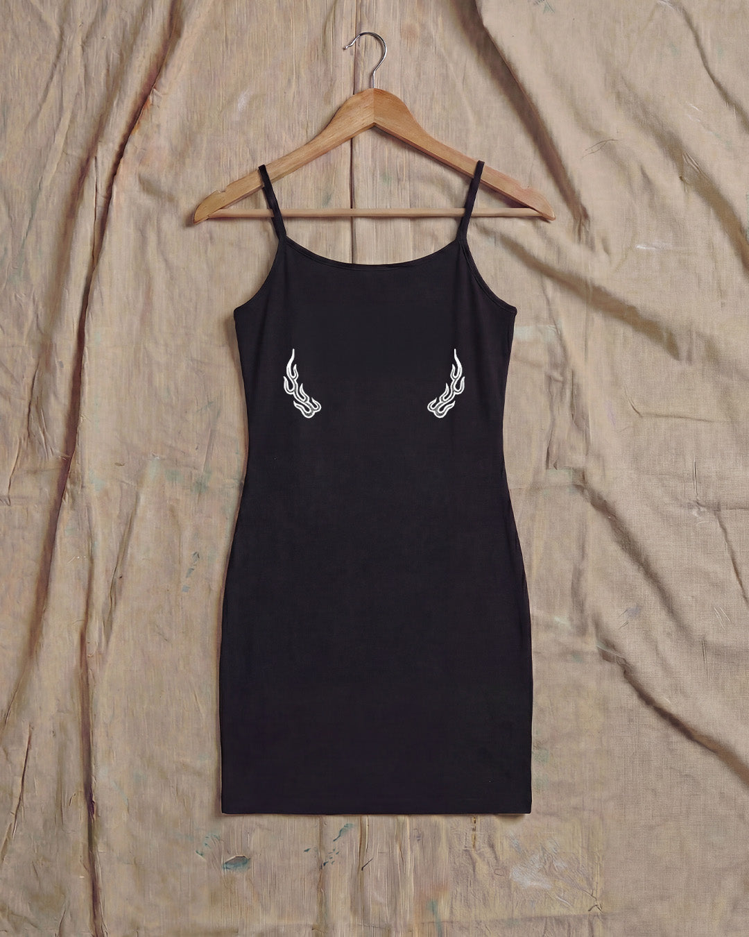 Tribal Flame Strapped Jersey Dress