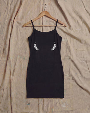 Tribal Flame Strapped Jersey Dress