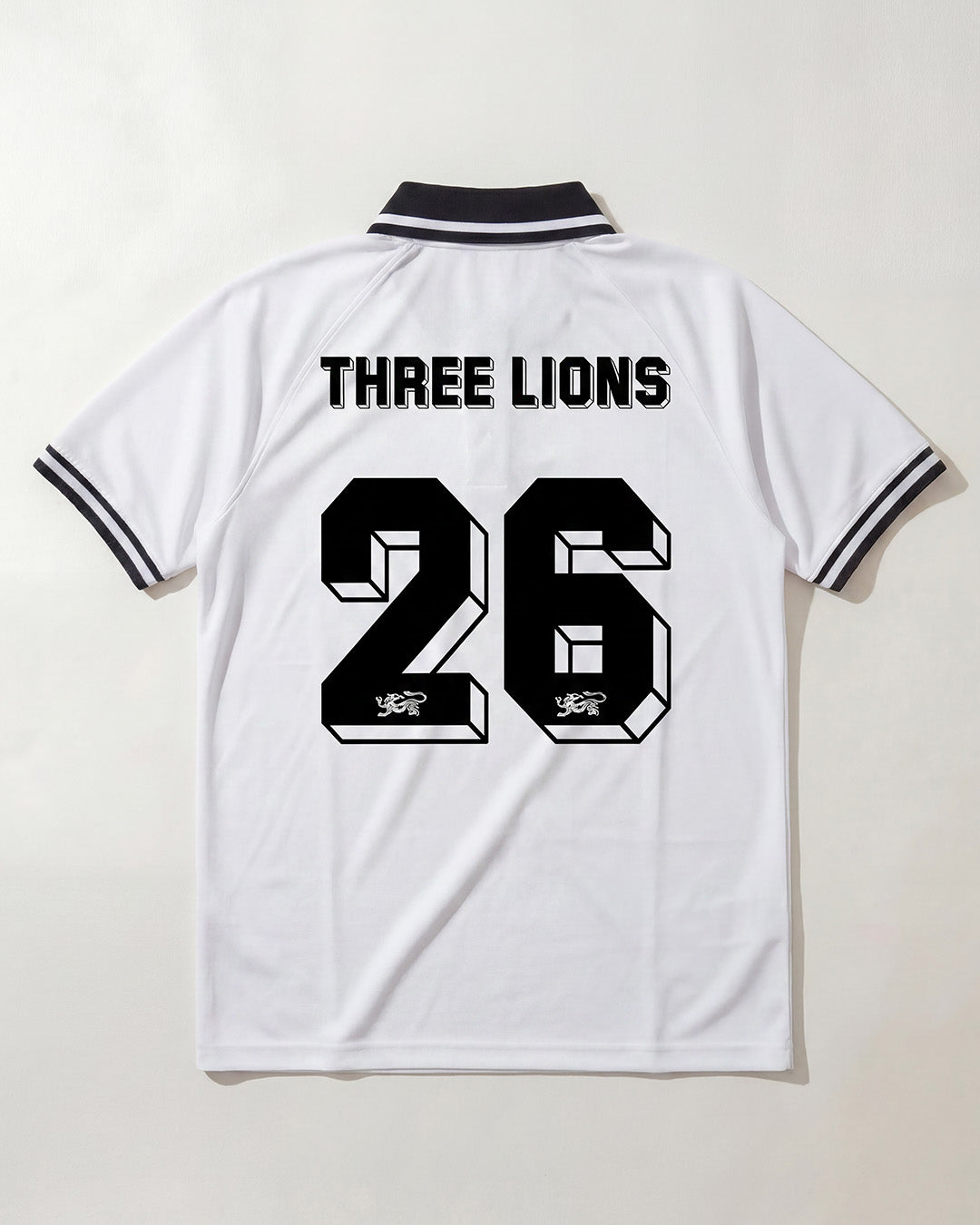 Three Lions White Football Tee Limited Edition
