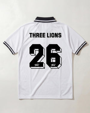 Three Lions White Football Tee Limited Edition