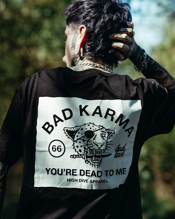 Bad Luck White Print Tee