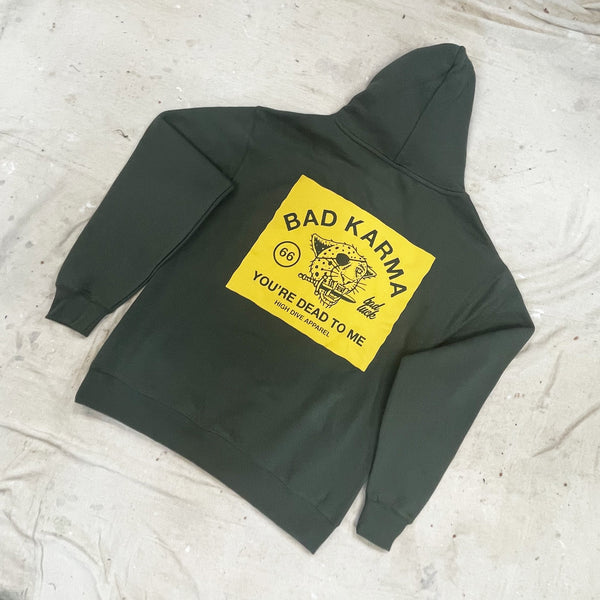 Sudadera con capucha de gran tamaño Bad Luck verde ciprés 