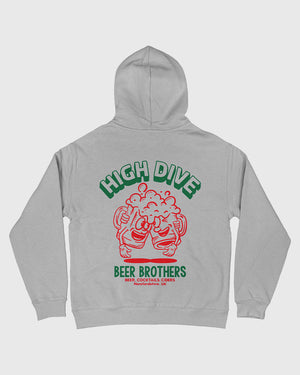 Beer Bros Oversized Hoody Grey