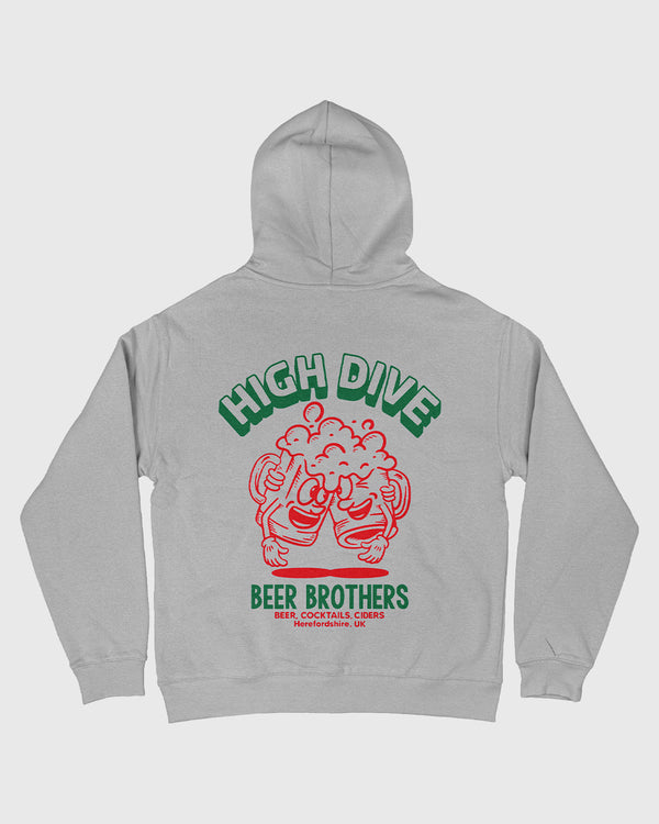 Beer Bros Oversized Hoody Grey