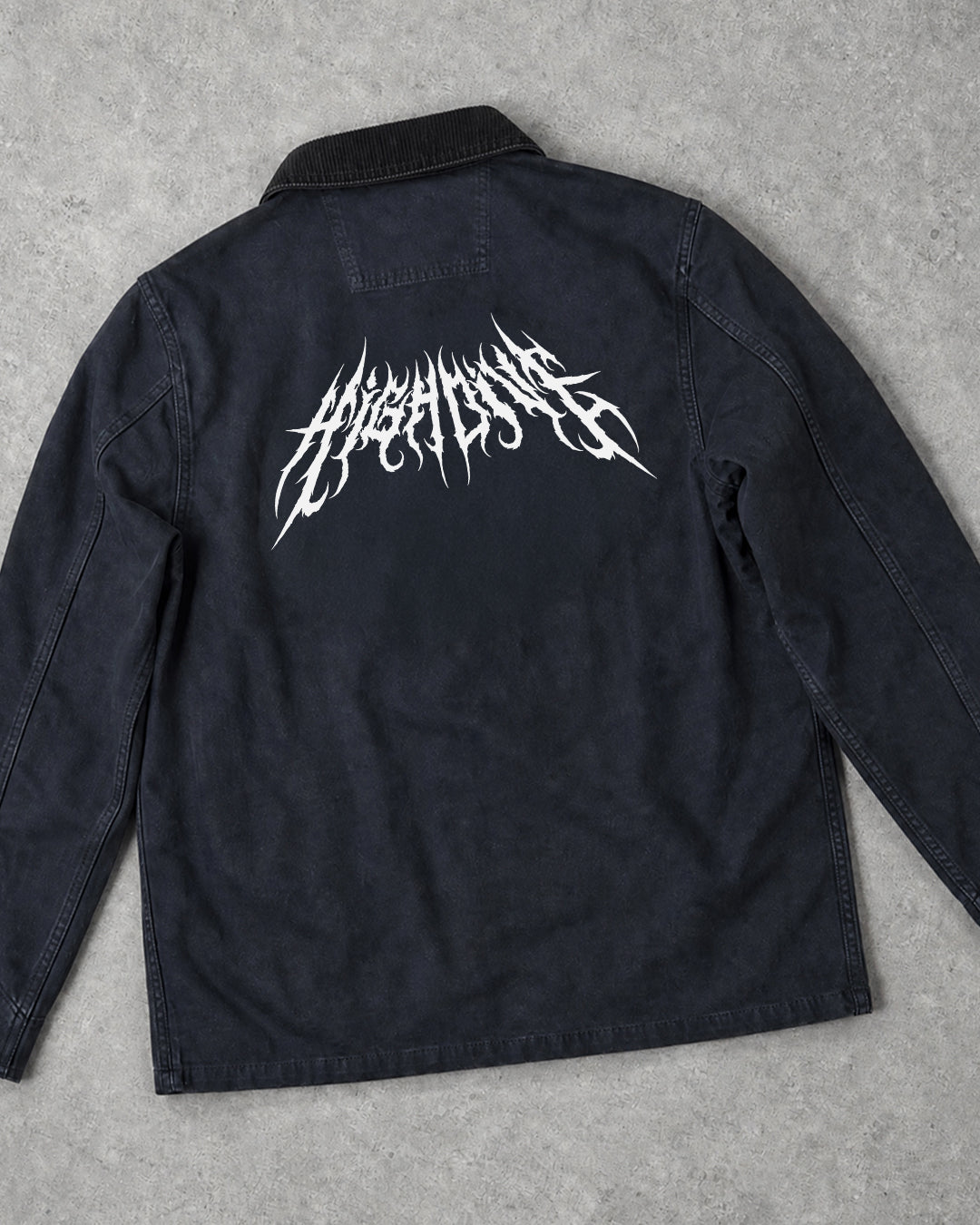 Metal Logo Chore Jacket in Black