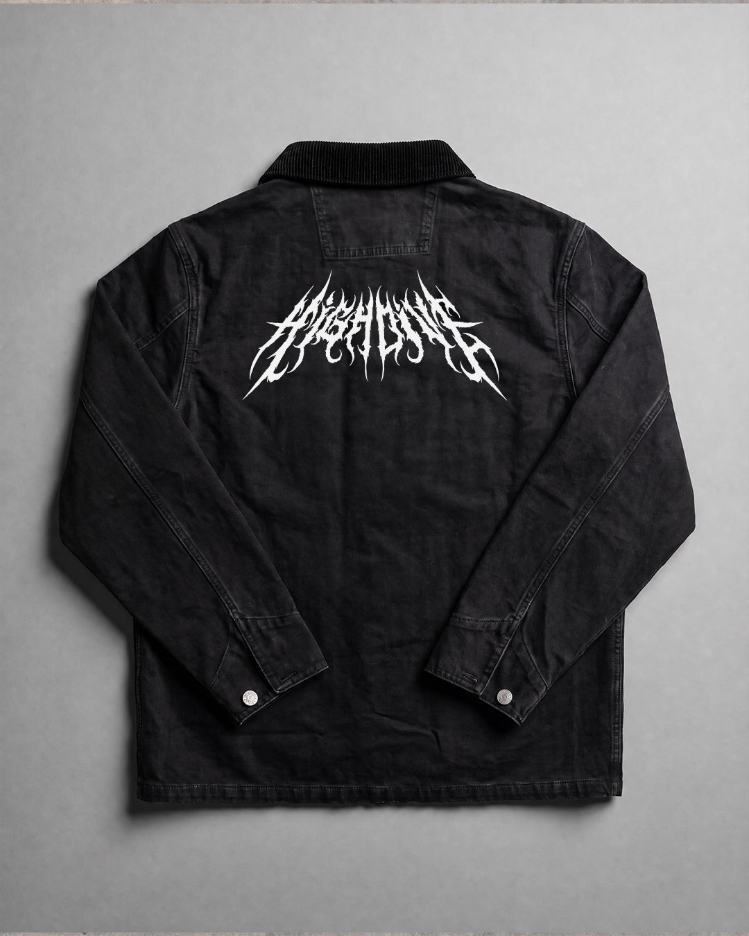Metal Logo Chore Jacket in Black