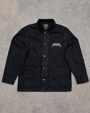 Metal Logo Chore Jacket in Black