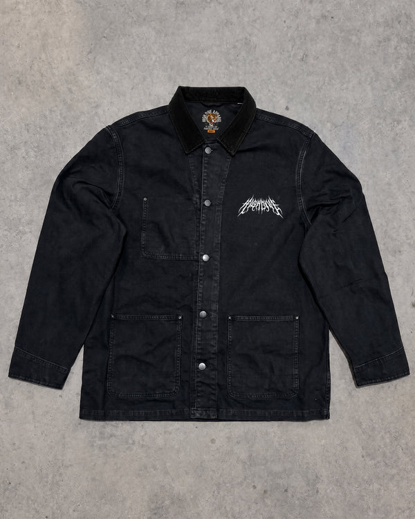 Metal Logo Chore Jacket in Black