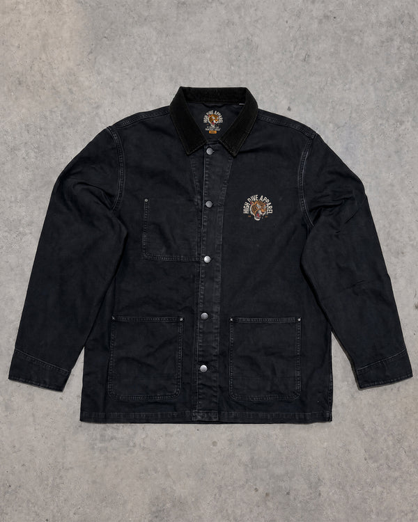 Tiger Roar Chore Jacket in Black