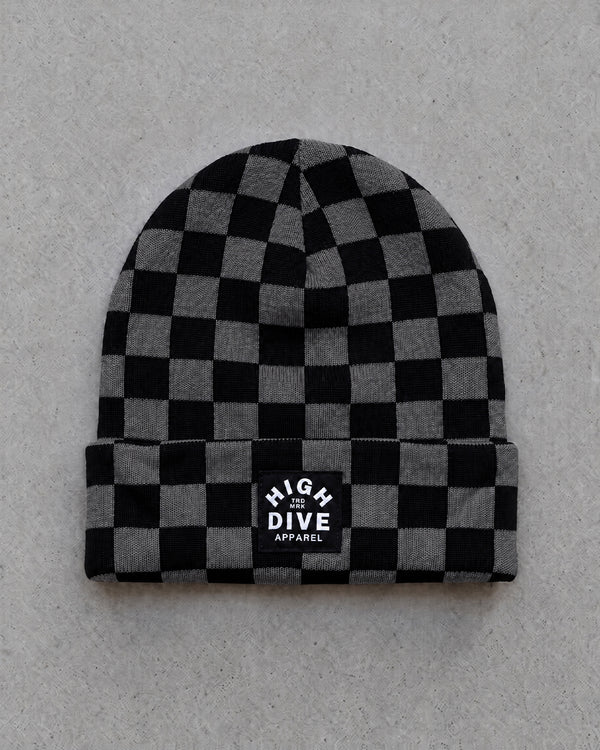 HDA Black & Coal Checkerboard Beanie
