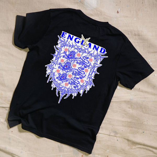 Black Full Colour England Tee Limited Edition HDA X Dirt_Wizard