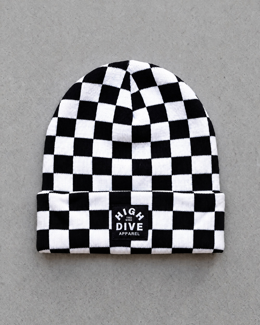 HDA Black & White Checkerboard Beanie