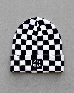 HDA Black & White Checkerboard Beanie