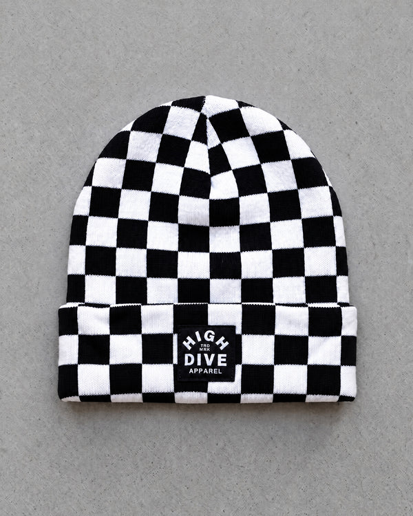 HDA Black & White Checkerboard Beanie