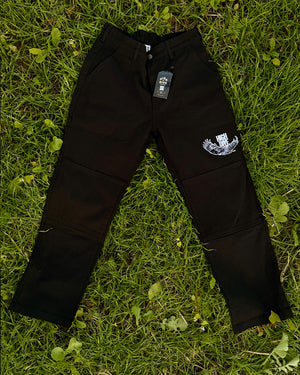 Bold Eagle Black Canvas Carpenter Trousers