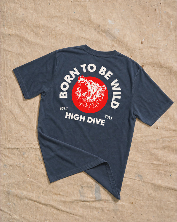 Born To Be Wild Petrol Blue Tee