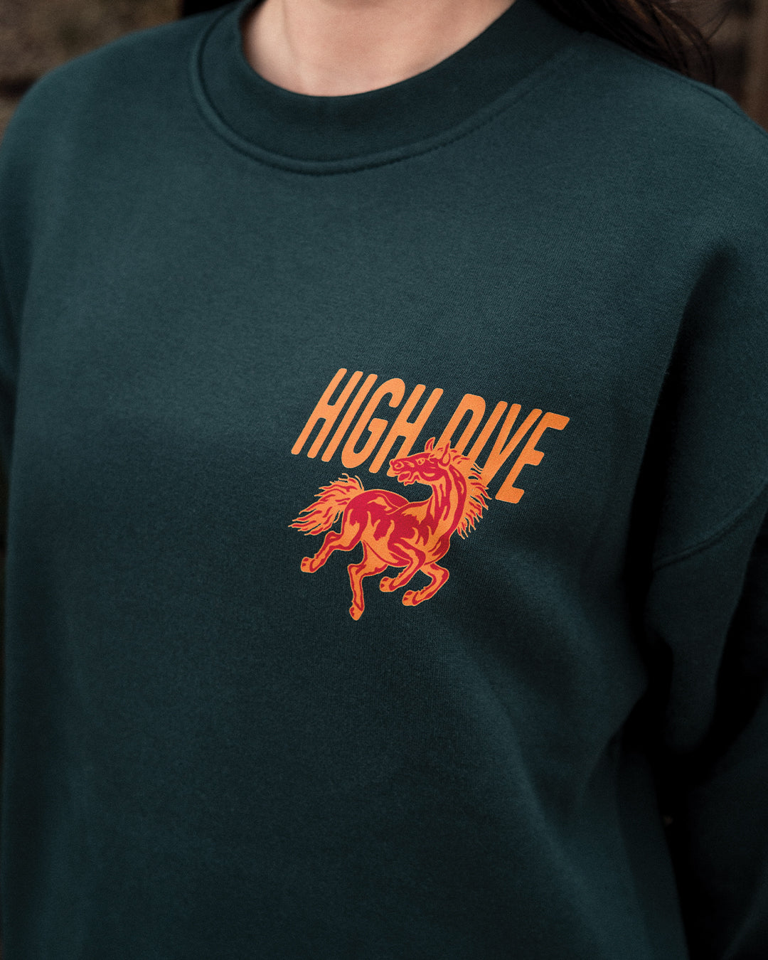 Born To Lose Pine Green Oversized Crew