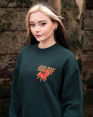 Born To Lose Pine Green Oversized Crew