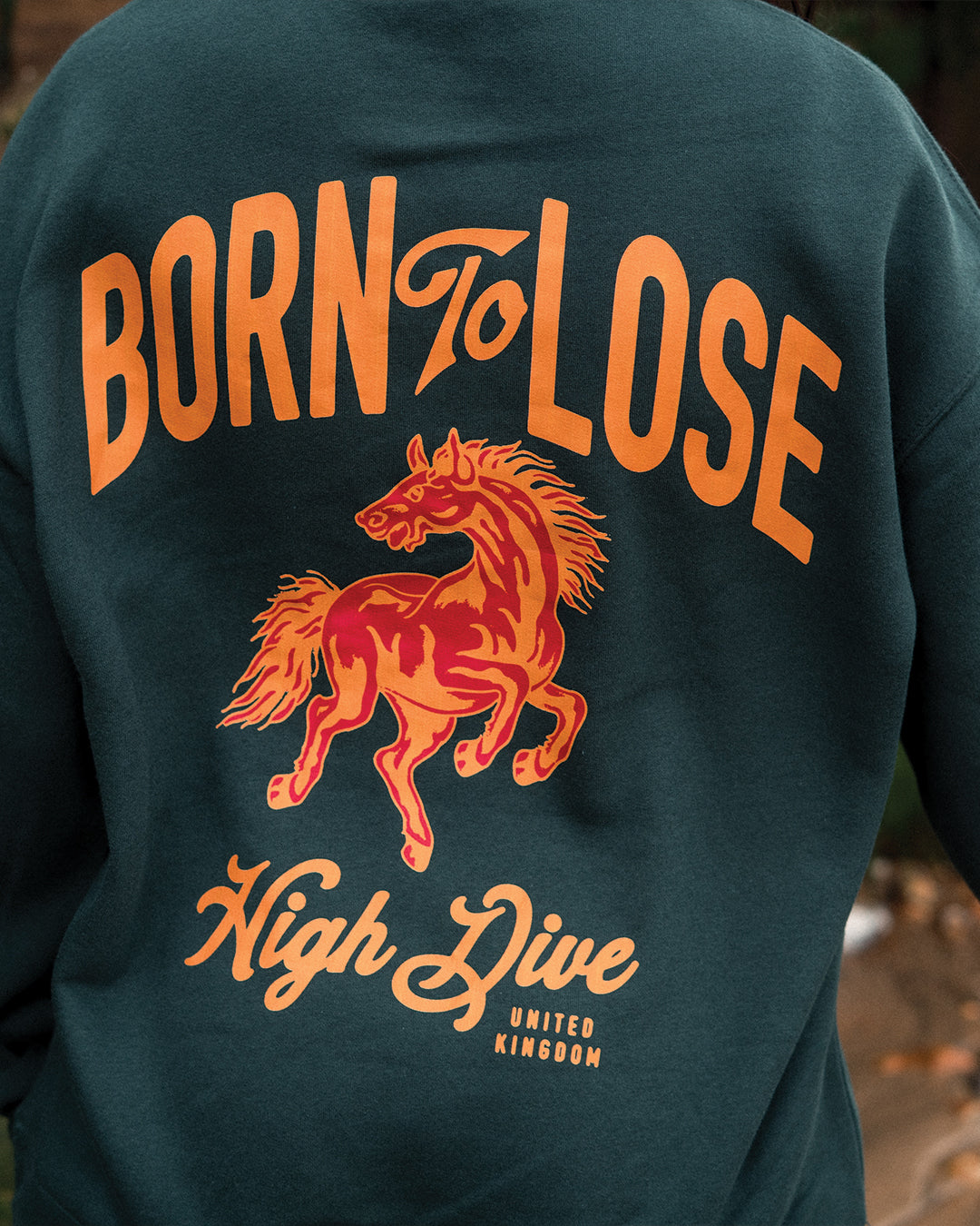 Born To Lose Pine Green Oversized Crew