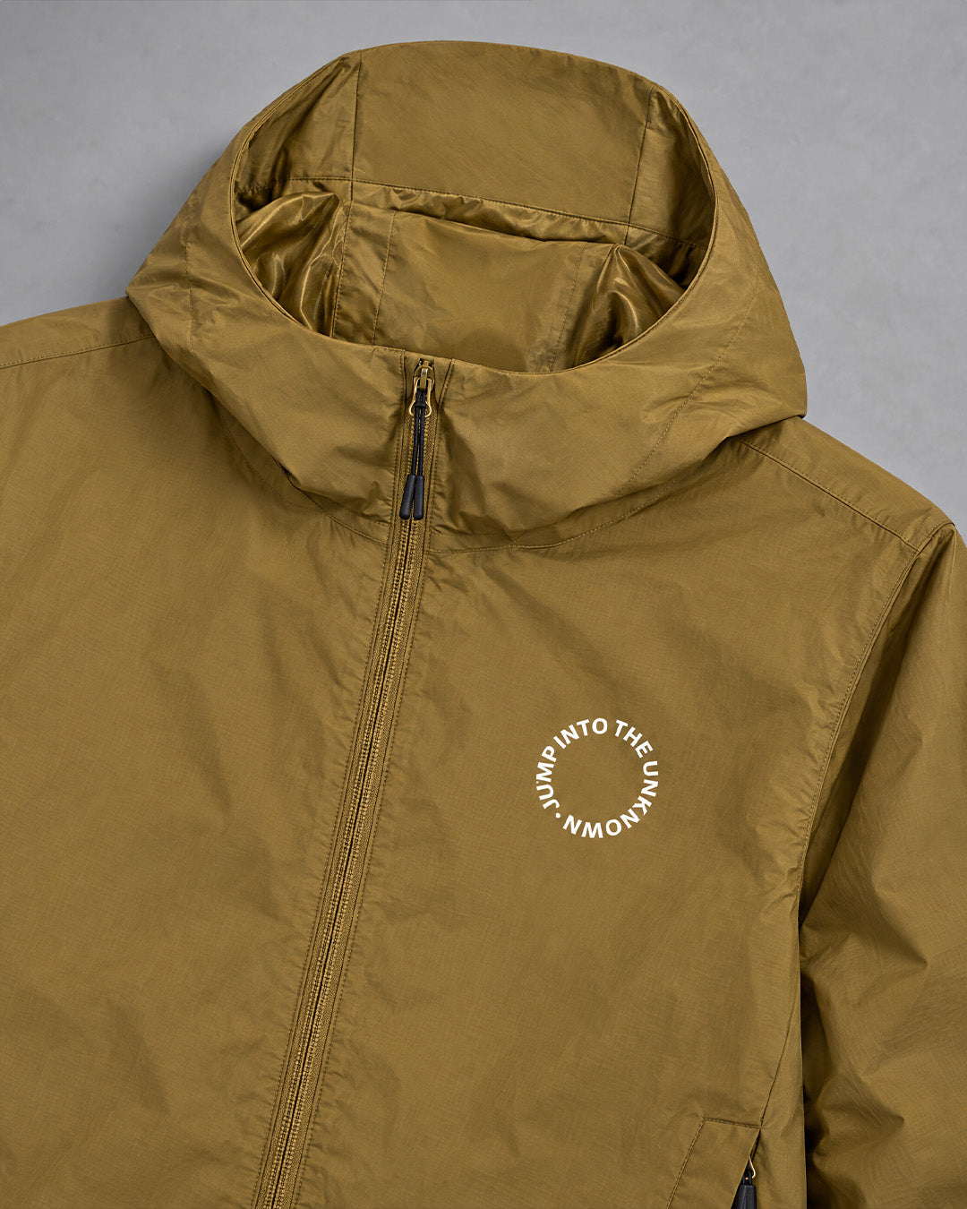 Embroidered Windbreaker Jacket in Bronze