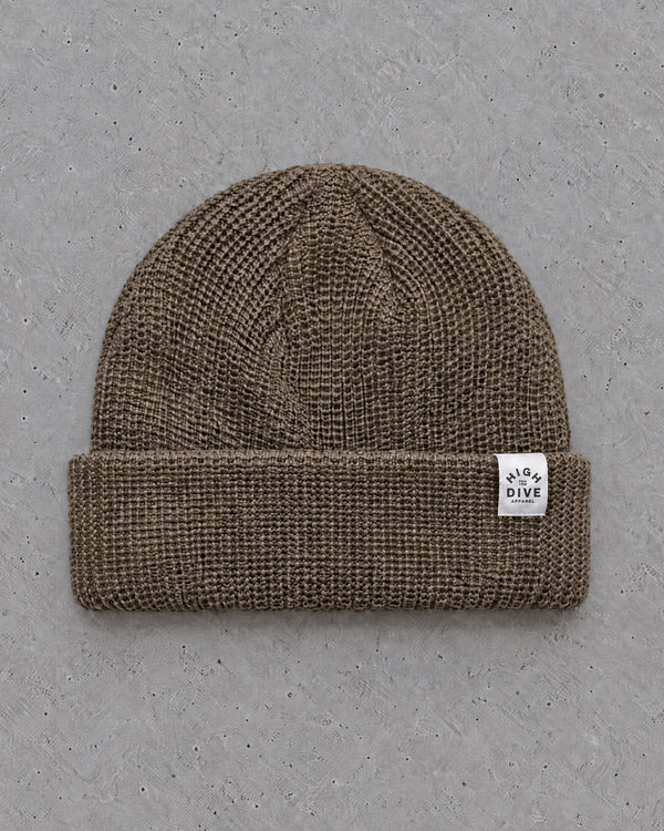 Cable Fisherman Beanie - Walnut