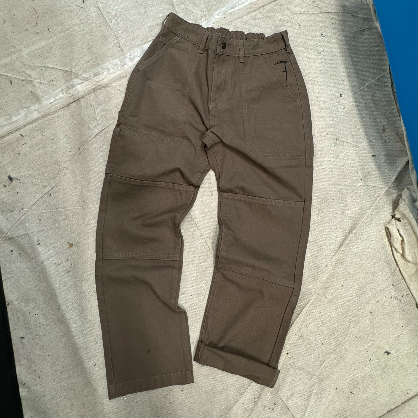 Brown Canvas Carpenter Trousers